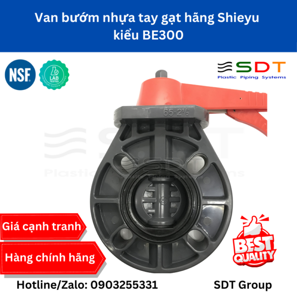 Van bướm nhựa tay gạt hãng Shieyu kiểu BE300