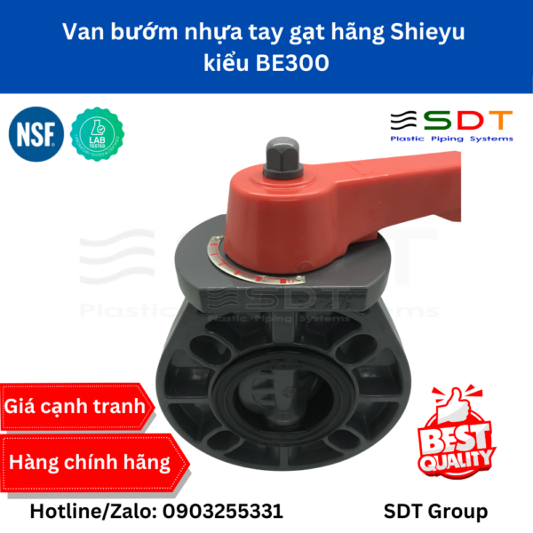 Van bướm nhựa tay gạt hãng Shieyu kiểu BE300
