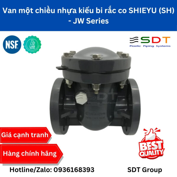 Van một chiều nhựa cánh lật (Swing check) SHIEYU - JW series