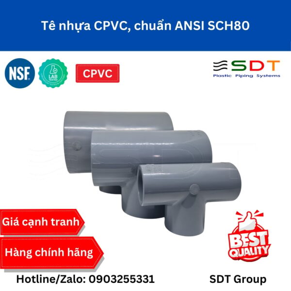 Tê nhựa CPVC SCH80 - SHIEYU (DFP)