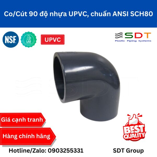 Cút 90 nhựa UPVC SCH80 - SHIEYU (DFP)