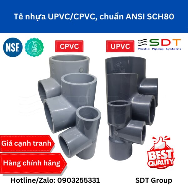 Tê nhựa UPVC SCH80 - SHIEYU (DFP)