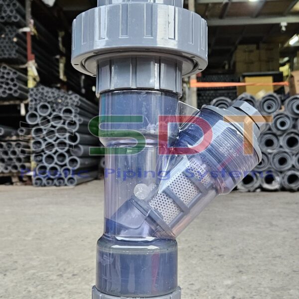 Van 1 chiều kiểu Y lọc nhựa PVC rắc co đôi hãng ShieYu