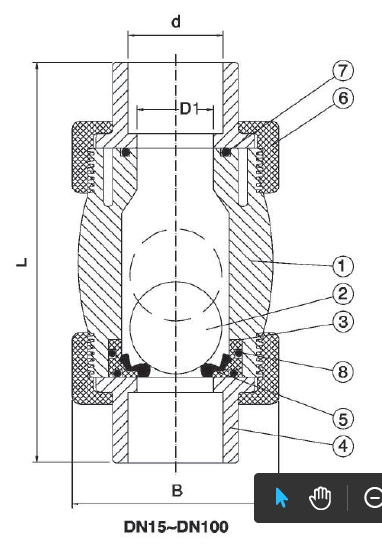 Van một chiều nhựa kiểu bi rắc co SHIEYU (SH) - JX Series