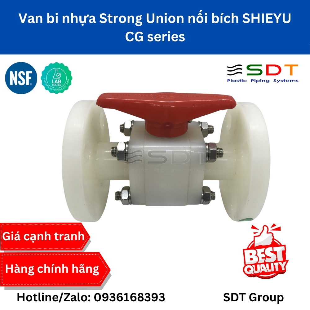 Van bi nhựa Strong Union nối bích SHIEYU - CG series Van bi nhựa Strong Union nối bích SHIEYU - CG series