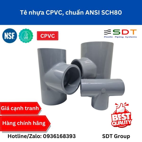 Tê giảm nhựa CPVC SCH80 - SHIEYU (DFP)