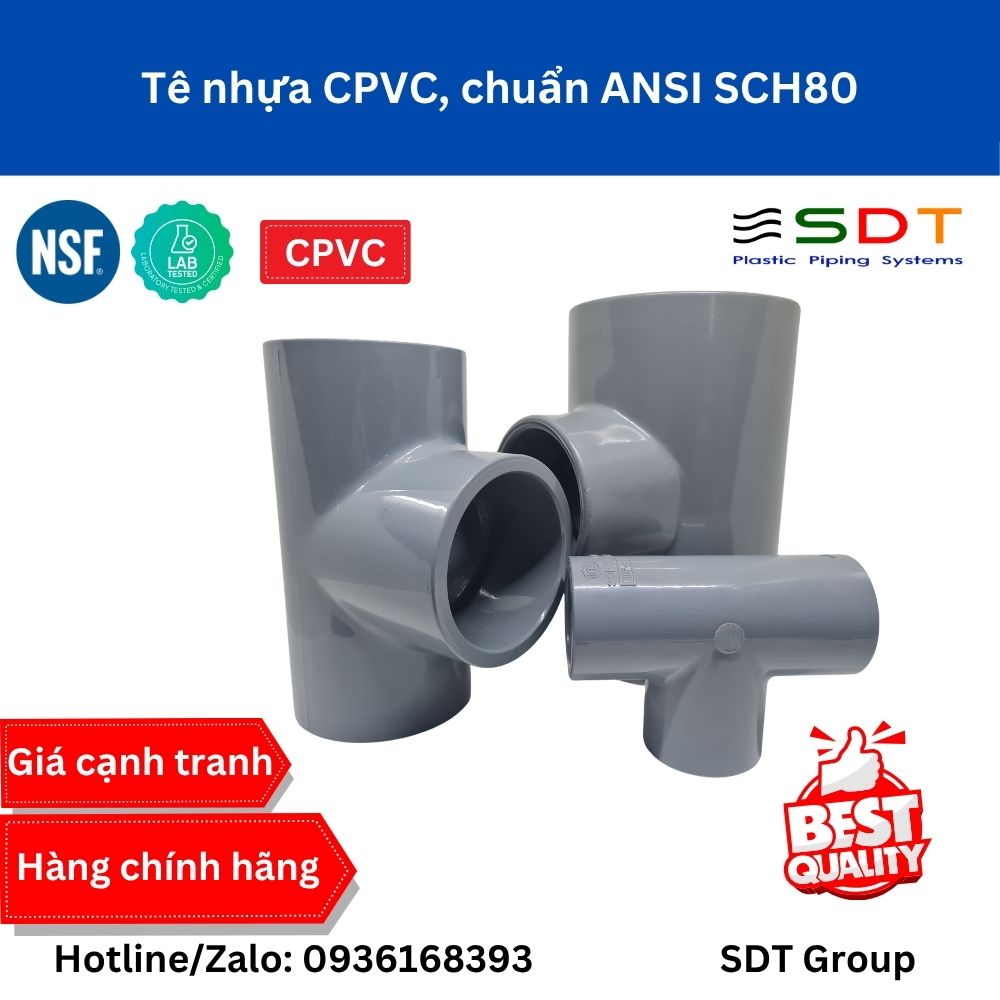 Tê giảm nhựa CPVC SCH80 - SHIEYU (DFP) Tê giảm nhựa CPVC SCH80 - SHIEYU (DFP)