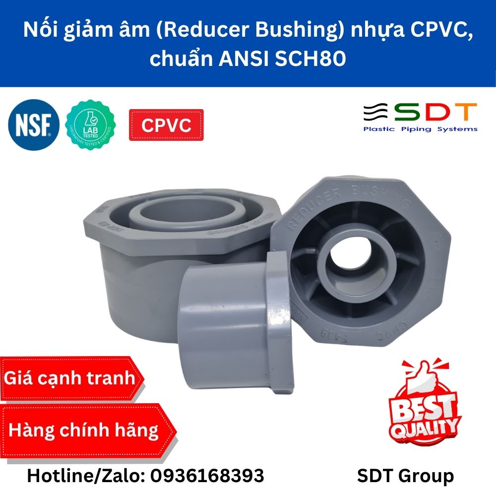 Nối giảm nhựa CPVC SCH80 - SHIEYU (DFP) Nối giảm nhựa CPVC SCH80 - SHIEYU (DFP)
