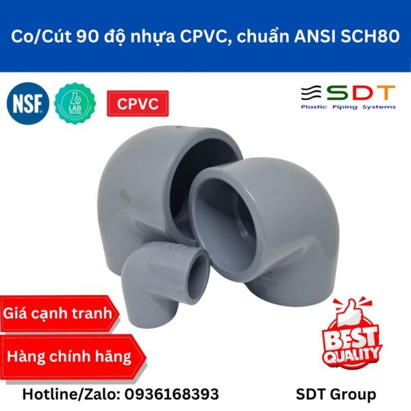 Cút 90 nhựa CPVC SCH80 - SHIEYU (DFP)