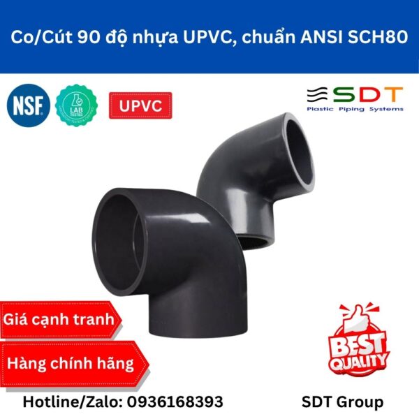 Cút 90 nhựa UPVC SCH80 - SHIEYU (DFP)
