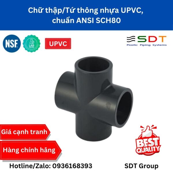 Chữ thập nhựa CPVC SCH80 - SHIEYU (DFP)