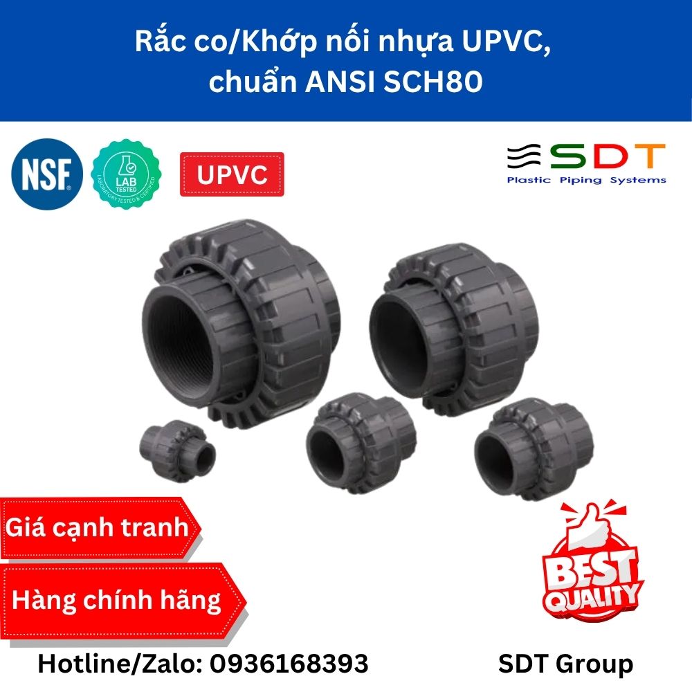 Rắc co nhựa UPVC SCH80 - SHIEYU (DFP) Rắc co nhựa UPVC SCH80 - SHIEYU (DFP)